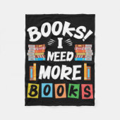 Leader-cadeauboeken die ik meer boeken nodig heb fleece deken (Voorkant)