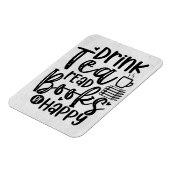 Leader Cadeauteam Drink Tea-lezen Boeken zijn gelu Magneet (Linkerzijde)