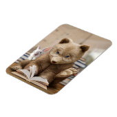 Leader Gift Beer en Rabbit Read Books Magneet (Linkerzijde)