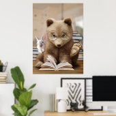 Leader Gift Beer en Rabbit Read Books Poster (Thuiskantoor)