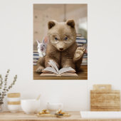 Leader Gift Beer en Rabbit Read Books Poster (Keuken)