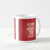 Leader mug - red with quote koffiemok (Voorkant rechts)