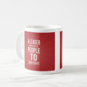 Leader mug - red with quote koffiemok (Voorkant links)