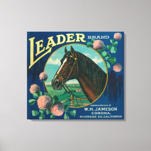 Leader Oranje LabelCorona, CA Canvas Afdruk (Voorkant)