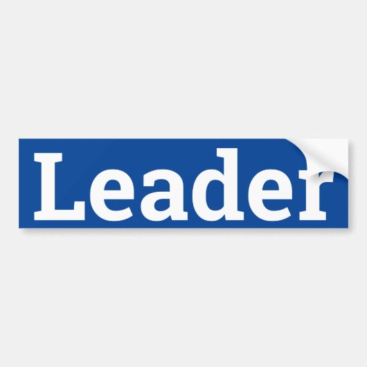 Leader-teken/sticker/MAGNET Bumpersticker (Voorkant)