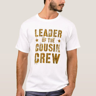 LEADER VAN HET COUSIN CREW LEopard Print Funny Gra T-shirt