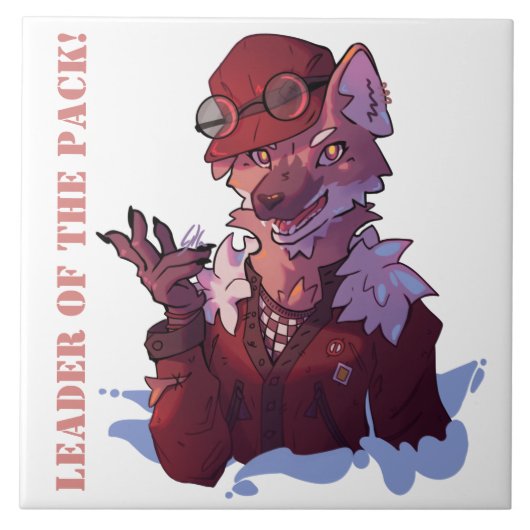 Leader wolf tegeltje (Voorkant)