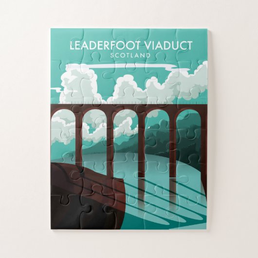 Leaderfoot Viaduct Schotland reisposter Legpuzzel (Verticaal)