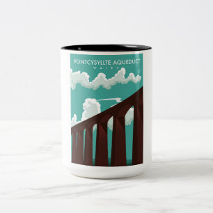 Leaderfoot Viaduct Schotland reisposter Tweekleurige Koffiemok