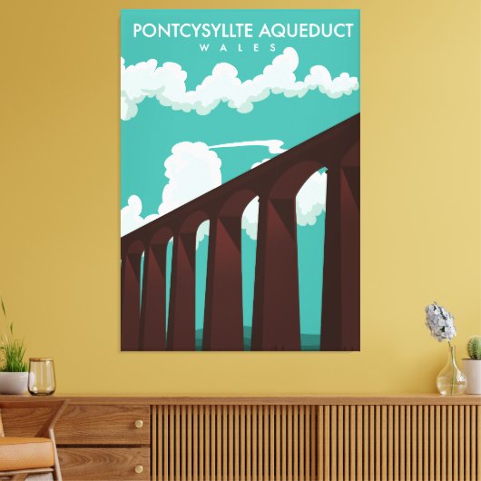 Leaderfoot Viaduct Scotland reisposter Canvas P (Insitu (Woonkamer))