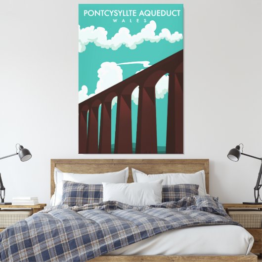Leaderfoot Viaduct Scotland reisposter Canvas P (Insitu (Slaapkamer))