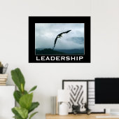 LEADERSCHAP ~ Flying Bald Eagle Motivatie Poster (Thuiskantoor)