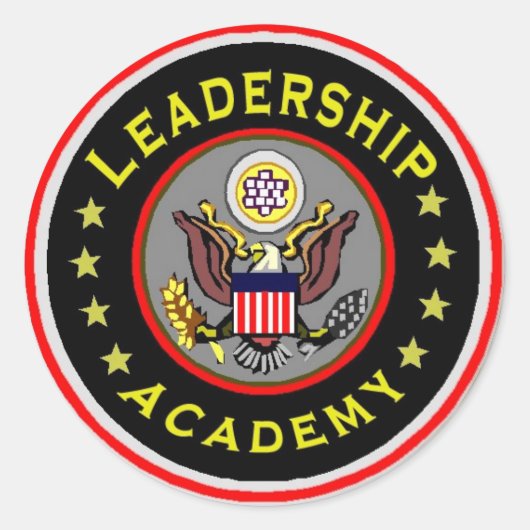 Leadership Academy-badge Ronde Sticker (Voorkant)