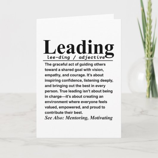 Leading Kaart (Voorkant)