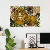 Leading Lion Poster (Thuiskantoor)