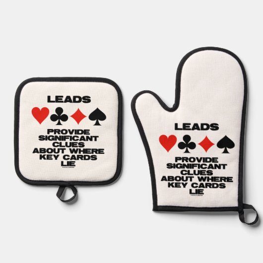 Leads bieden belangrijke clusters over sleutelkaar ovenwant & pannenlap set (Voorkant)