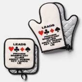 Leads bieden belangrijke clusters over sleutelkaar ovenwant & pannenlap set (Voorkant / Achterkant)