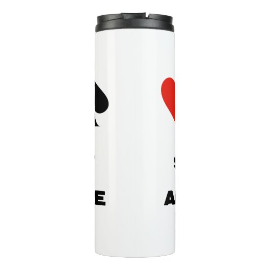 Leads bieden belangrijke clusters over sleutelkaar thermosbeker (Achterkant)