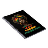 Leads, Inspires, Transforms Black History Month Notitieboek (Rechterzijde)