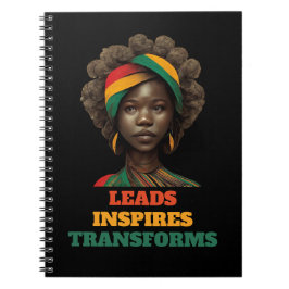 Leads, Inspires, Transforms Black History Month Notitieboek