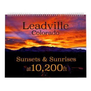 Leadville Colorado Sunrises & Zonsondergang bij Kalender