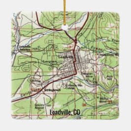 Leadville Colorado Topo Map Keramisch Ornament