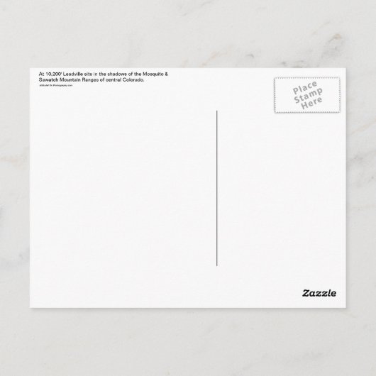 Leadville Sunset Briefkaart (Achterkant)