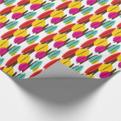 Leaf Abstract Retro Multicolored Patroon Cadeaupapier (Hoek)