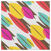 Leaf Abstract Retro Multicolored Patroon Stof (Close Up)