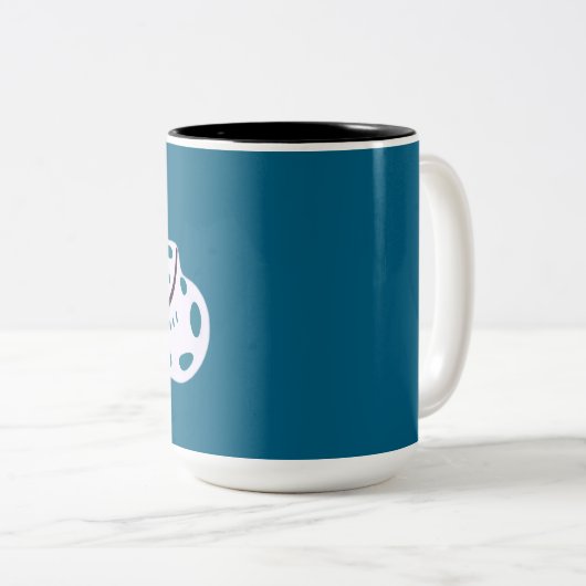 Leaf abstract tweekleurige koffiemok (Voorkant rechts)