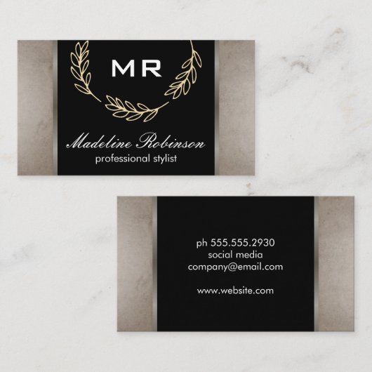 Leaf Accent / Professional Visitekaartje (Voorkant / Achterkant)