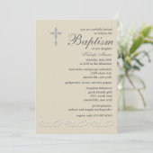 Leaf accenten doop uitnodiging (Staand voorkant)