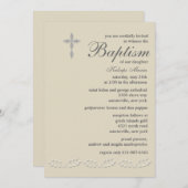 Leaf accenten doop uitnodiging (Voorkant / Achterkant)