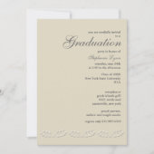 Leaf Accents Afstuderen Invitation Kaart (Voorkant)