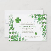 Leaf Accents St. Patrick's Day Invitation Bedankkaart (Voorkant)