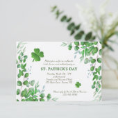 Leaf Accents St. Patrick's Day Invitation Bedankkaart (Staand voorkant)