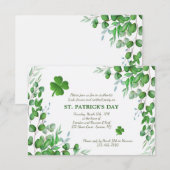 Leaf Accents St. Patrick's Day Invitation Bedankkaart (Voorkant / Achterkant)