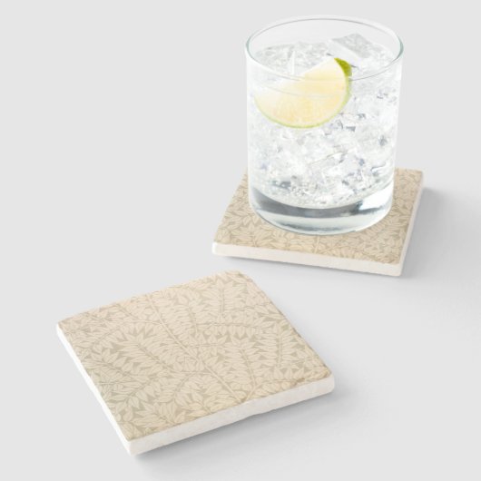 Leaf and Branch Pattern (door William Morris) Stenen Onderzetter (Zijkant)