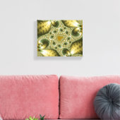Leaf and Gold - Fractal Art Canvas Afdruk (Insitu (Woonkamer))