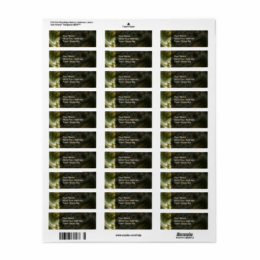 Leaf and Gold - Fractal Art Etiket (Full Sheet)