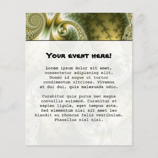Leaf and Gold - Fractal Art Flyer (Voorkant)