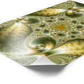 Leaf and Gold - Fractal Art Foto Afdruk (Hoek)