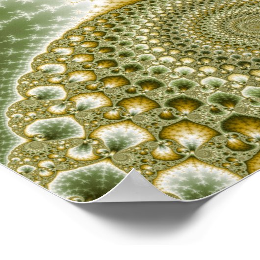 Leaf and Gold - Fractal Art Poster (Hoek)
