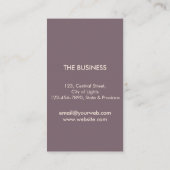 Leaf Art Dry Natuur Yoga Meditation Massage Visitekaartje (Achterkant)