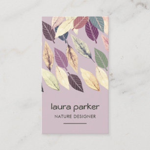 Leaf Art Dry Natuur Yoga Meditation Massage Visitekaartje