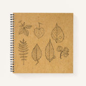  Leaf Art Illustrated Leaves Notitieboek (Voorkant)