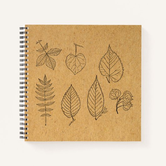  Leaf Art Illustrated Leaves Notitieboek (Voorkant)