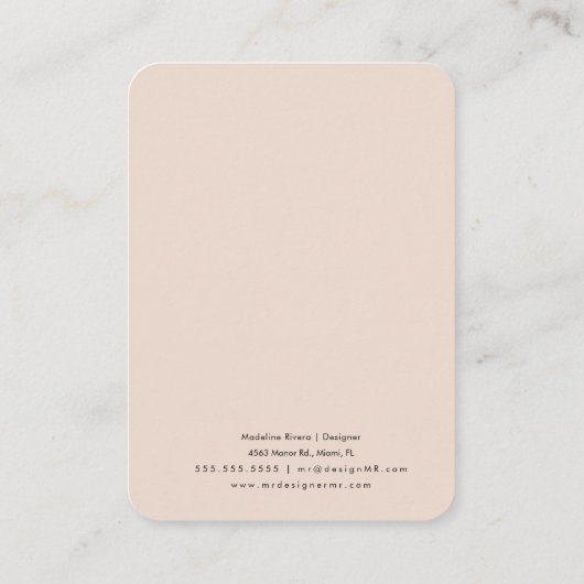 Leaf Artisan Earring Studs Display Kaarten Contactkaartje (Achterkant)