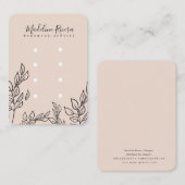 Leaf Artisan Earring Studs Display Kaarten Contactkaartje (Voorkant / Achterkant)