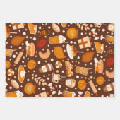 Leaf Autumn Desserts Happy Thanksgiving Inpakpapier Vel (Voorkant 3)